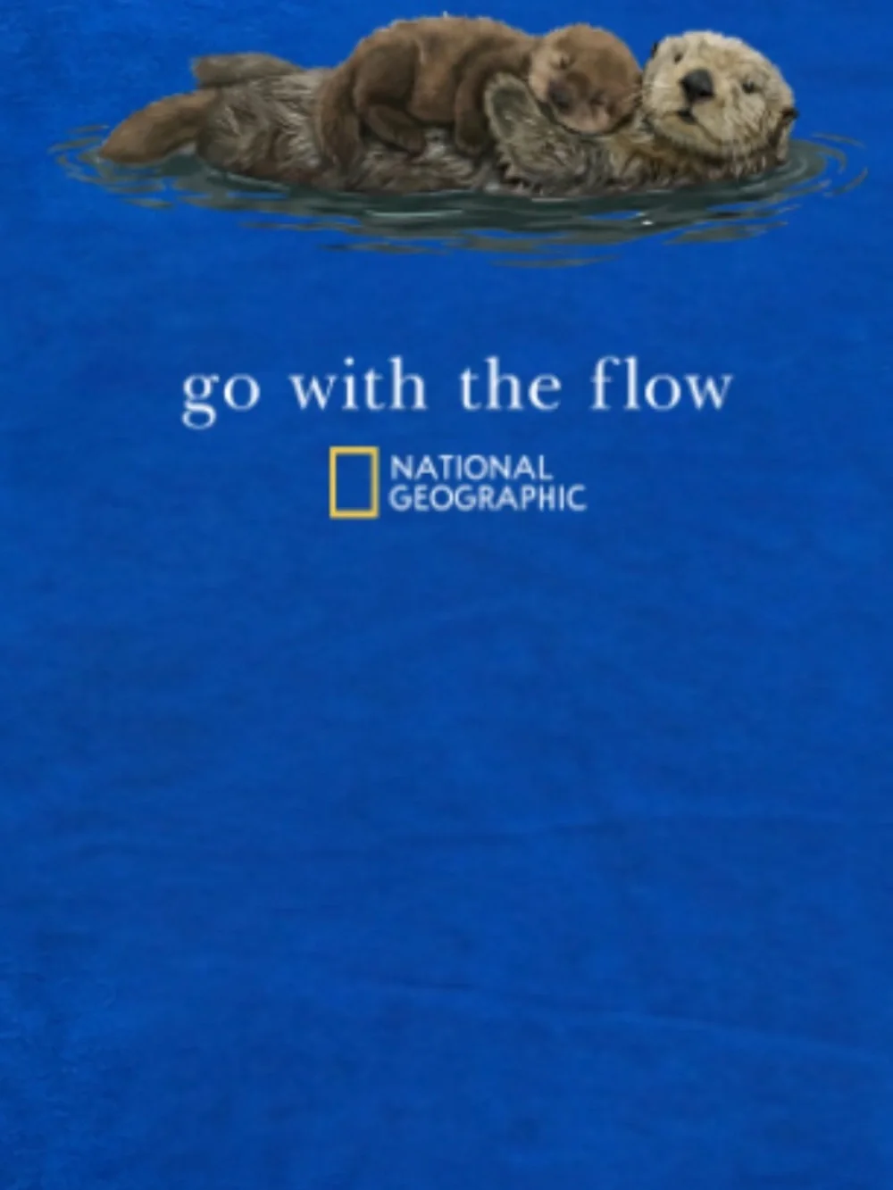 Geographic 'Go With the Flow' Blue Otter Graphic T-Shirt